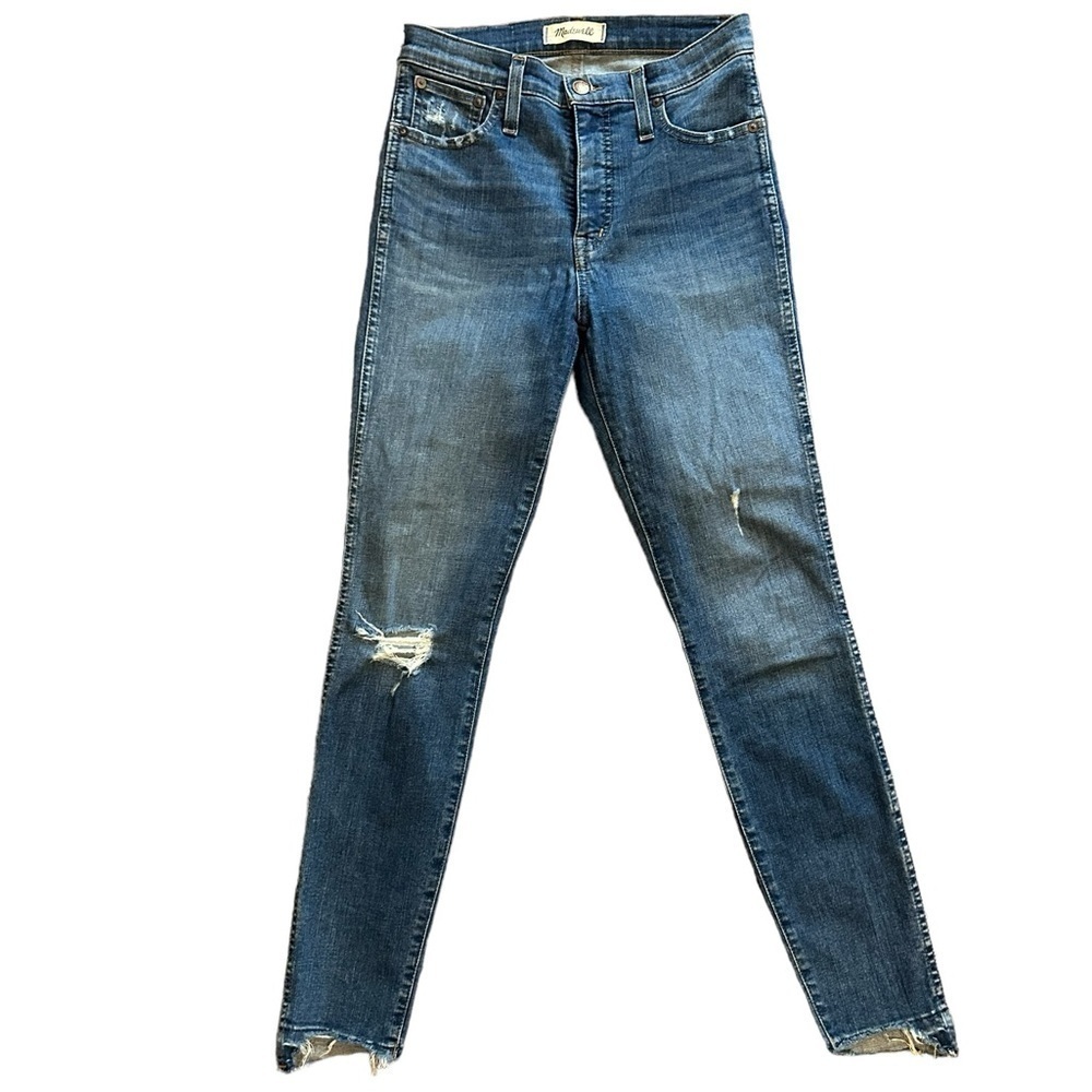 Madewell high rise distressed skinny jeans size 26 waist